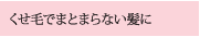 くせ毛でまとまらない髪に