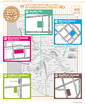 ショッピングセンター 南西エリア マップ